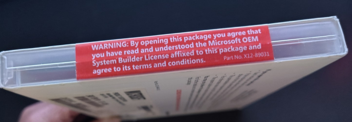 Microsoft OEM System Builders Pack Windows Professional 7 English 64-bit DVD B12