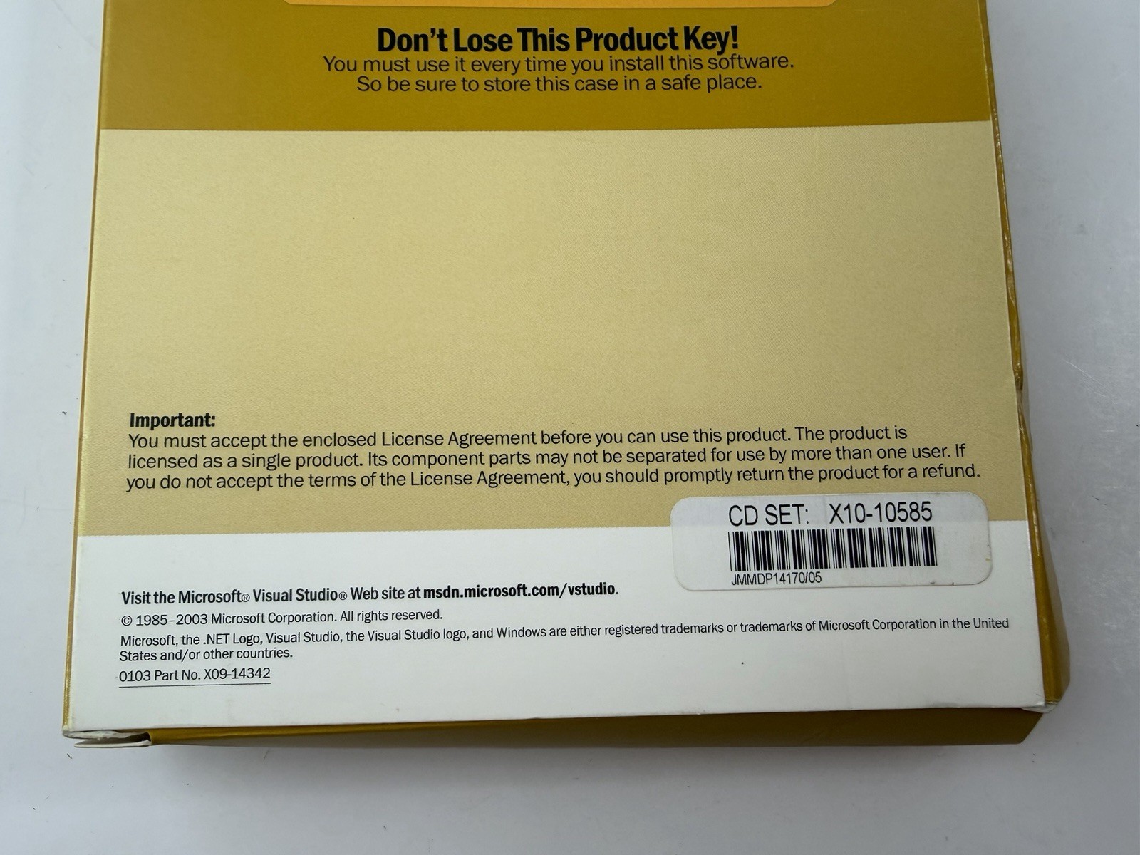 Microsoft Visual Studio .NET Professional 2003 with Product Key