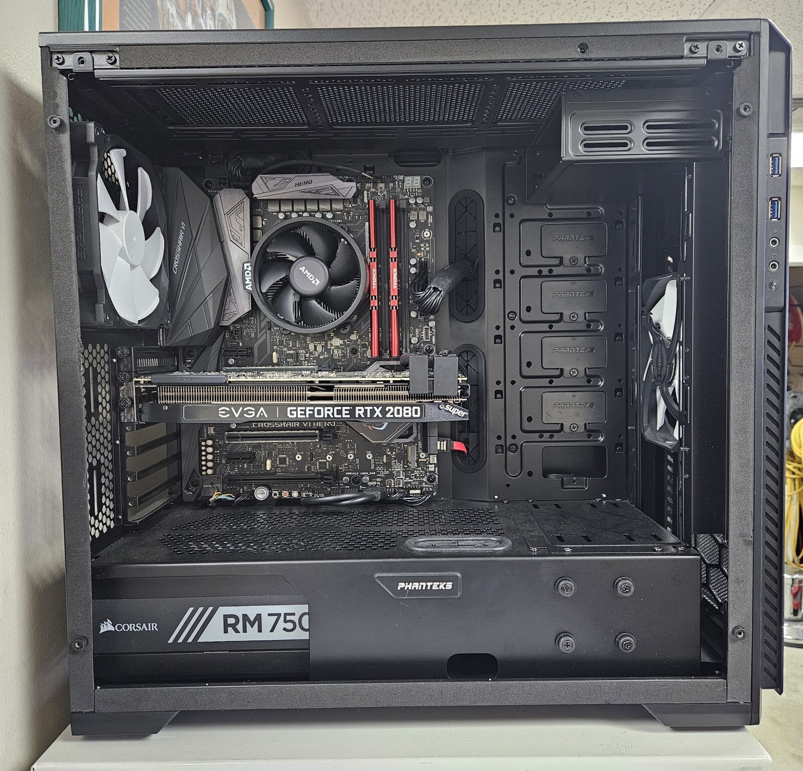 Gaming PC Computer Ryzen 5 3600 EVGA RTX 2080 Super Black 16gb Memory 1tb SSD