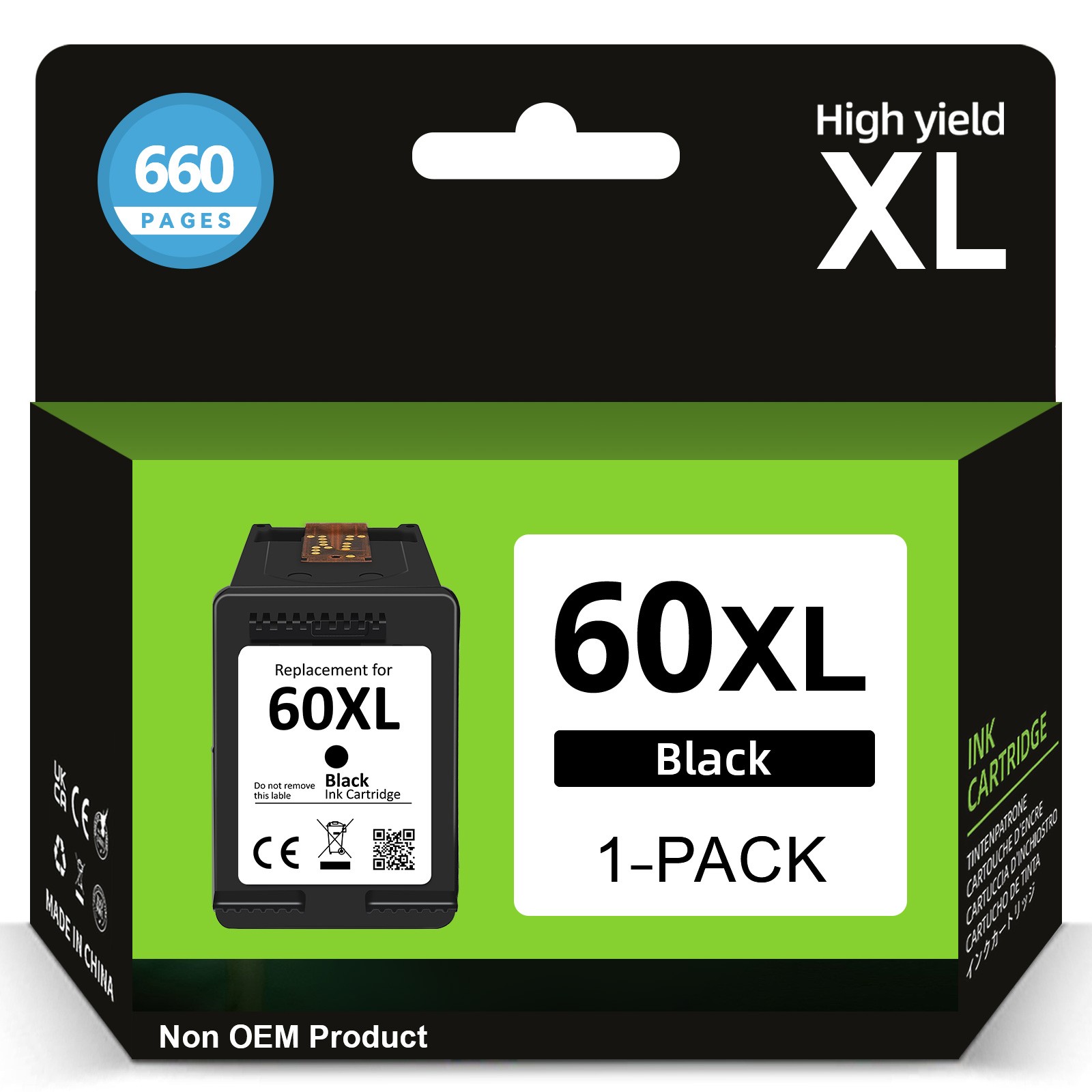 60XL Ink Cartridge for HP DeskJet D2680 F4280 F4480 F2430 F4580 Envy 100 110 120