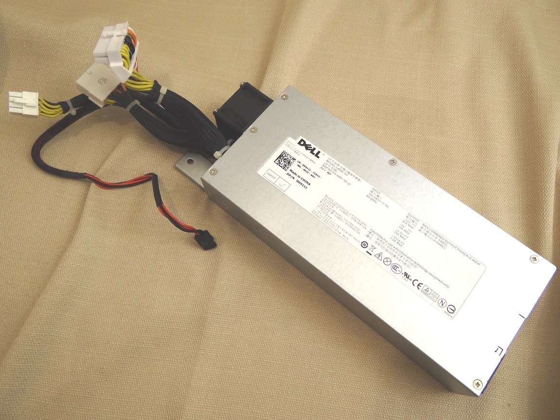 DELL PowerEdge R410 Non-Redundant 480w Power Supply L480E-S0 PS-4481-1D-LF H411J