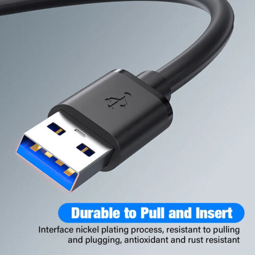 USB 3.0 A Male to A Cable Lot Data Transfer Super Speed Power Charger Metal 3FT