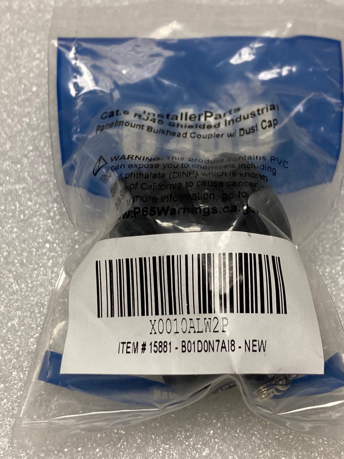 NEW Cat.6 RJ45 Shielded Industrial Panelmount Bulkhead Coupler with Dust Cap