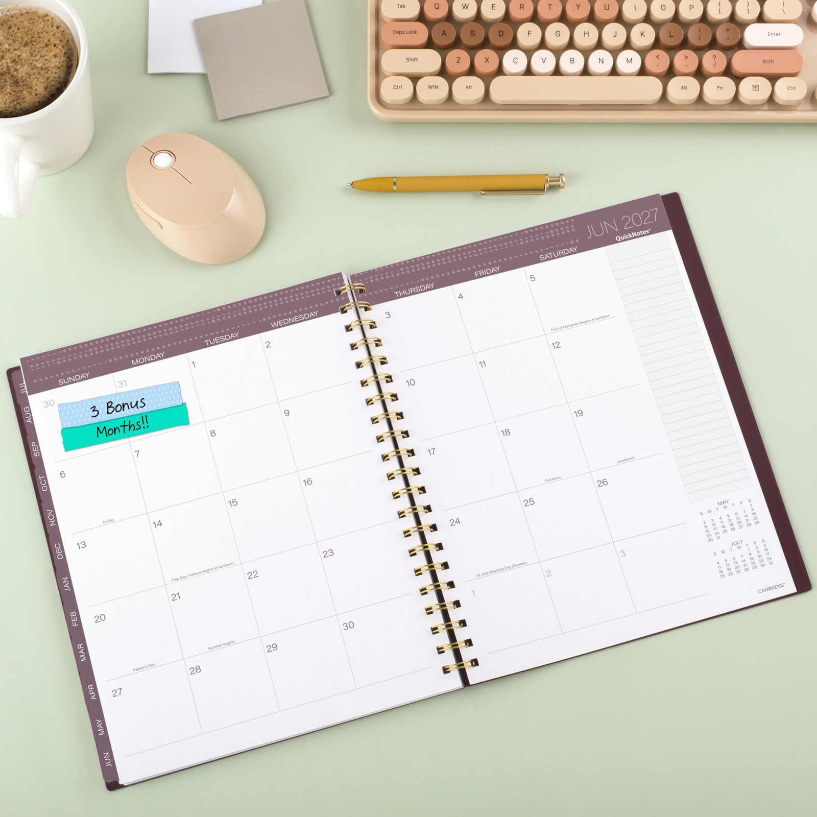 Cambridge Planner 2026-2027 Weekly Monthly 1/2″ x 11″tria 1797-905A 8-1 Academic