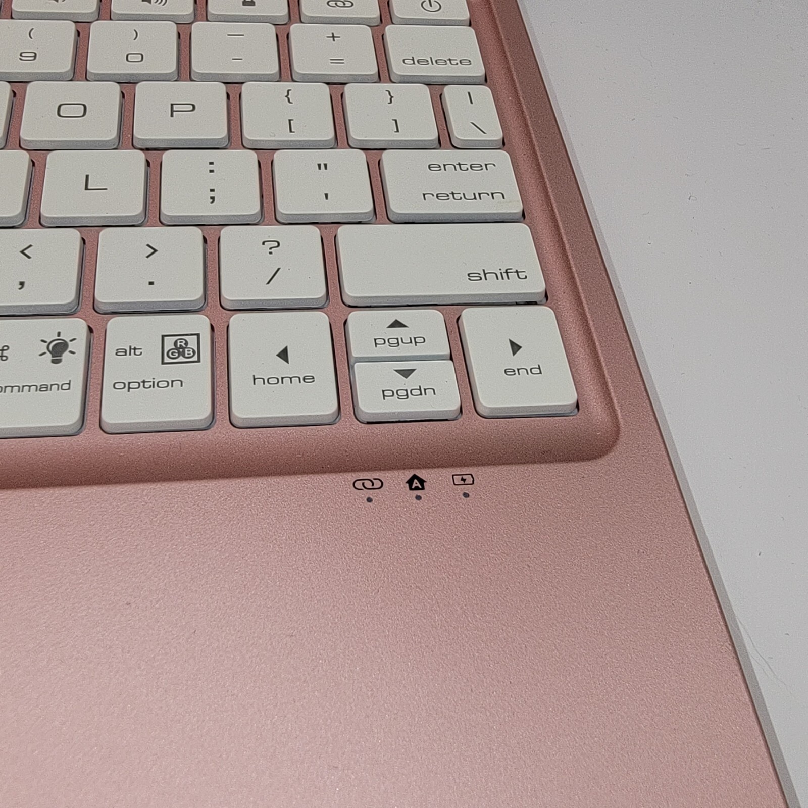Wireless Tablet Keyboard Rosegold Fits 11.5In. Screen With Pen Holder