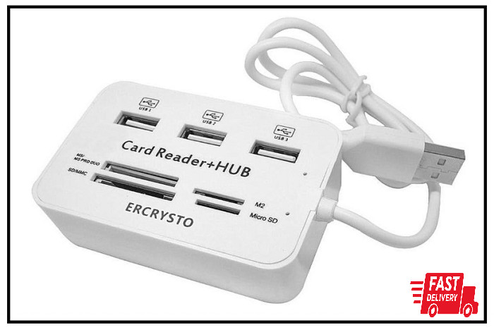 Card Reader And 3 Ports Usb Hub High Speed External Memory Card Reader ms Mi…