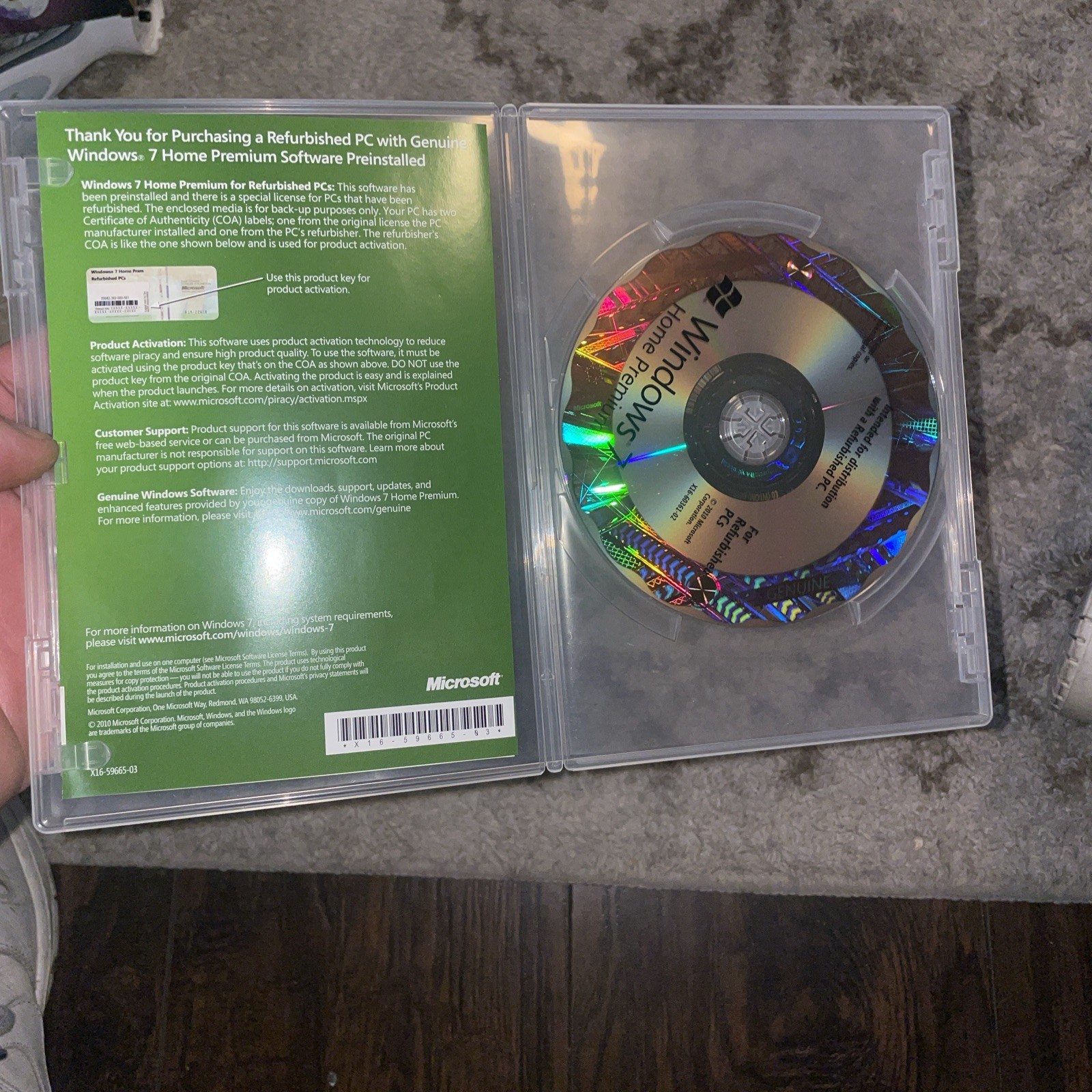 Window 7 Home Premium For Refurbished PCs (back-up)