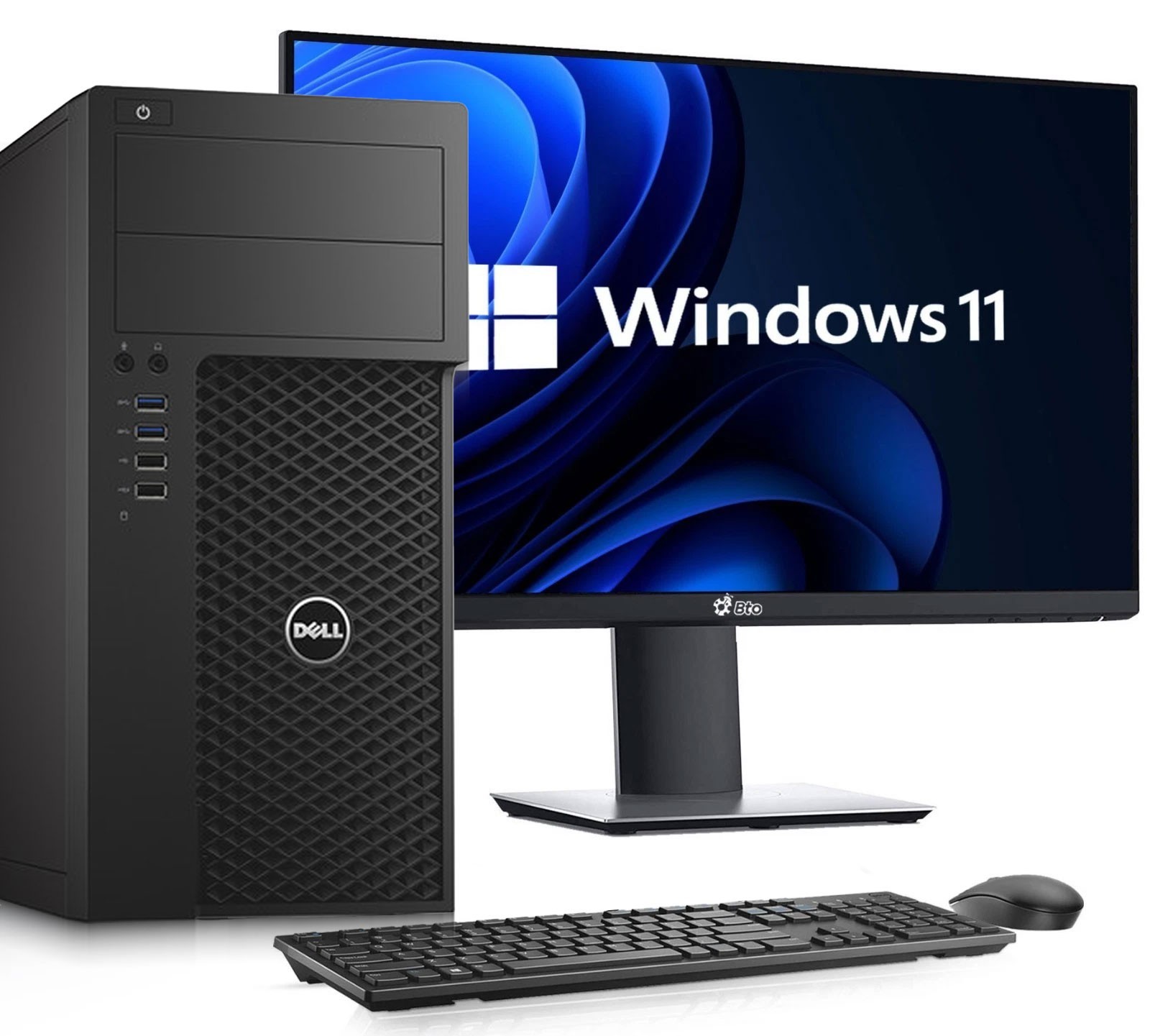 Dell 3620 Desktop Tower PC i5-6th 32GB RAM 1TB SSD 500GB HDD WiFi 24″ LED Win 11