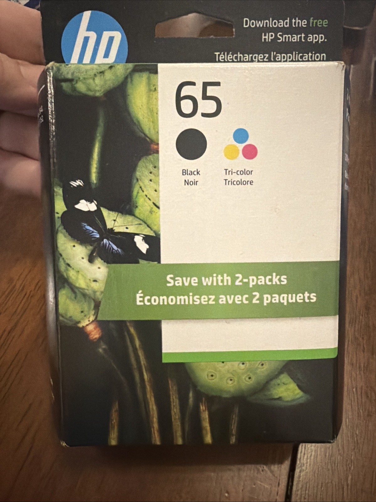 HP 65 2-Pack Tri-color/Black Original Ink Cartridge Combo, 120PG NEW SEALED