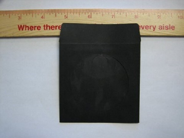 100 PCS 3″ MINI DISC BLACK Paper CD/DVD Sleeves w Window & Flap JS213 FREE S/H