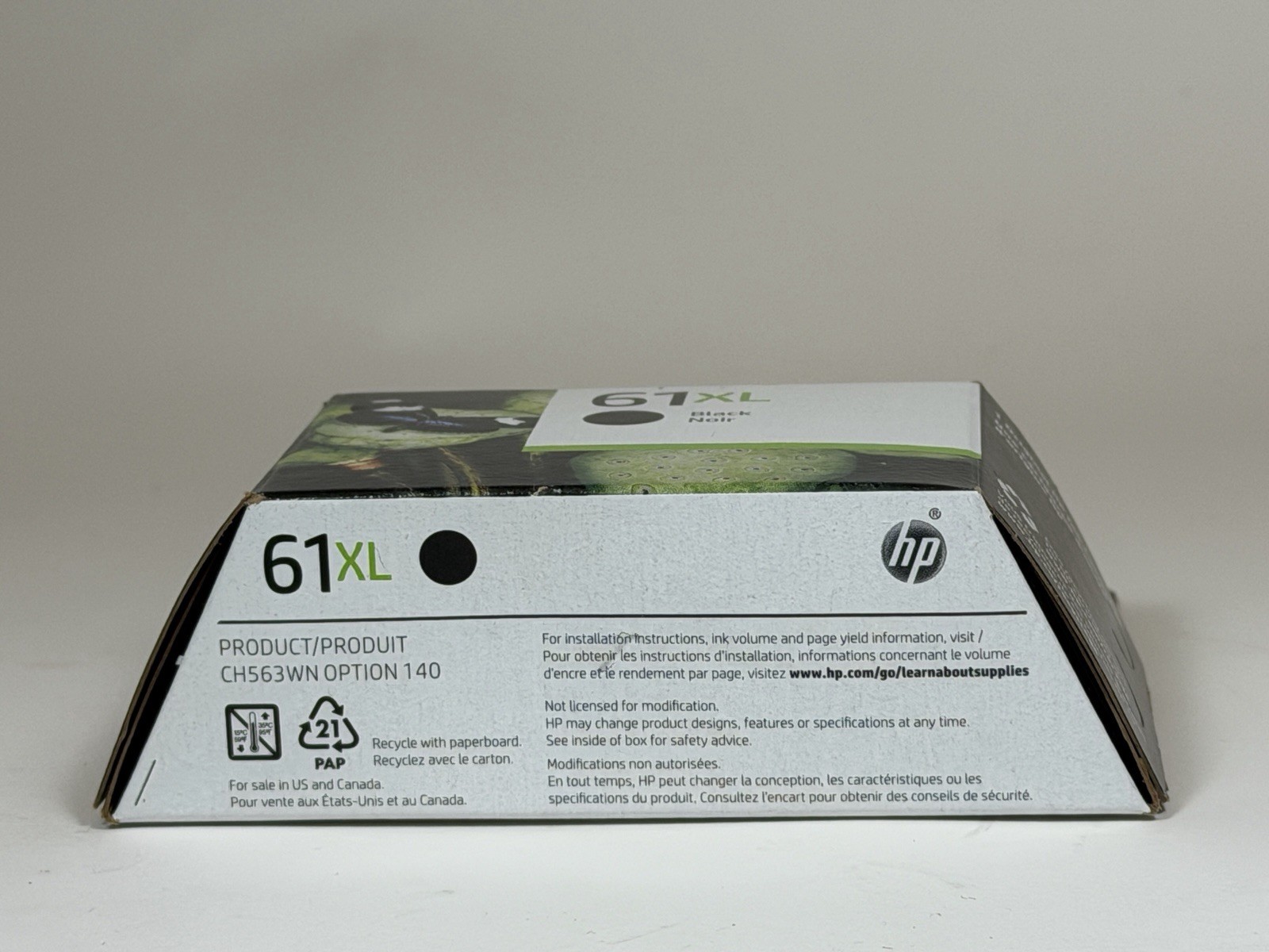 HP 61XL Black High Yield Ink Cartridge – CH563WN #140 Date 04/2024 New OEM