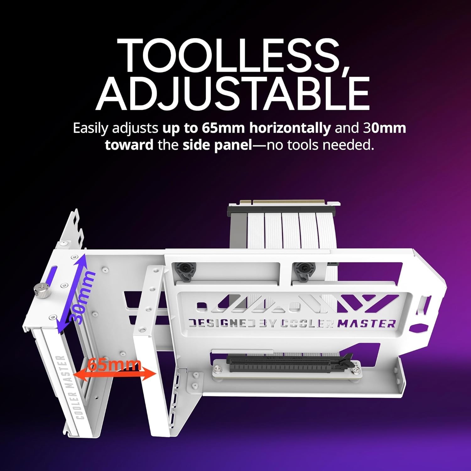 Cooler Master MasterAccessory Vertical Graphics Card Holder Kit V3 White with Pr