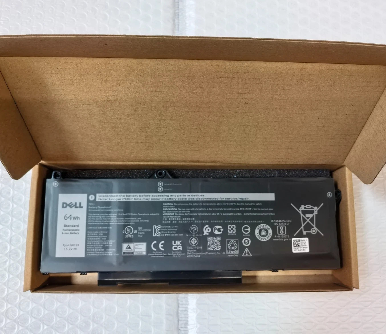 Genuine 64WH GRT01 NEW Battery For Dell Latitude 5531 5421 Precision 3581 3470