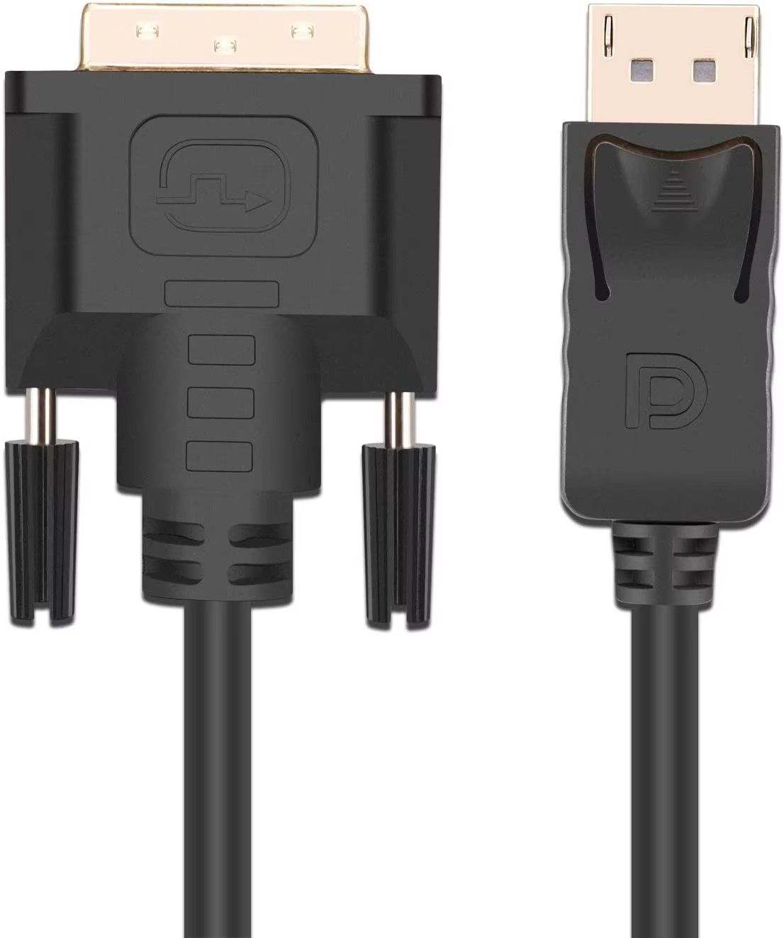 100X Lot 6,10ft Gold Plated DisplayPort to DVI-D Male Dual Link Adapter 1080p