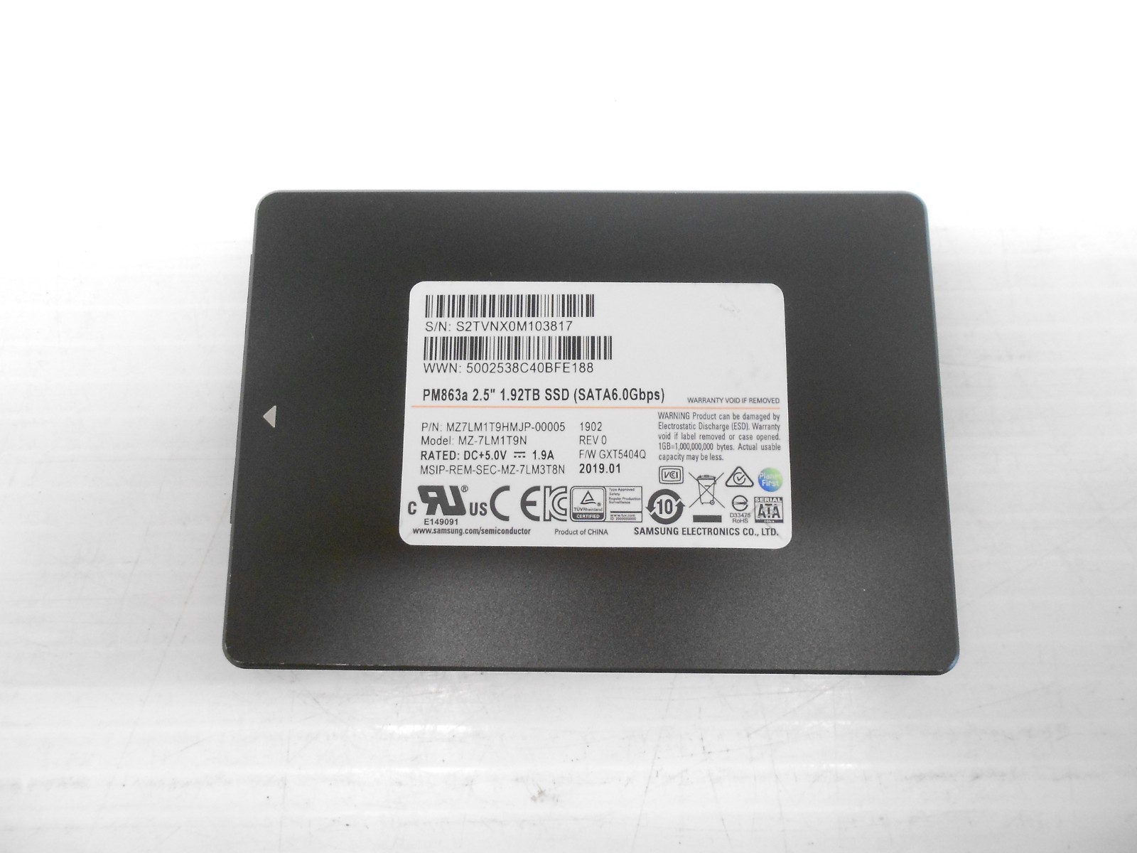 NEW Samsung PM863a 1.92TB SSD SATA 2.5″ Server Laptop Desktop PC Hard Drive 2TB
