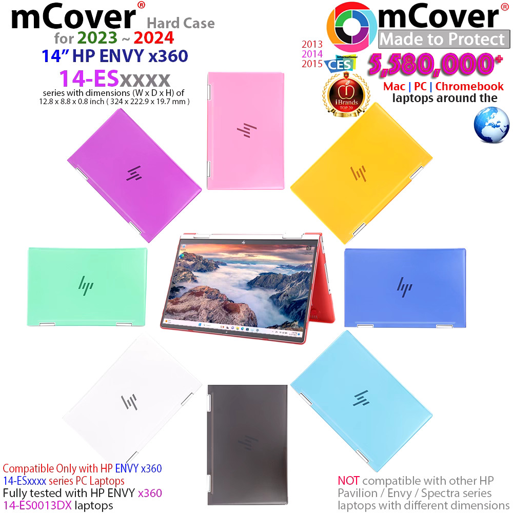 NEW mCover® Hard Shell Case for 2023 ~ 2024 14″ HP ENVY x360 14-ESxxxx laptop