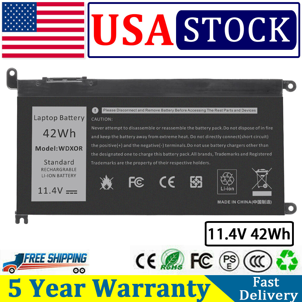 42WH WDXOR Battery Replace for Dell Inspiron 13 7378 13 5000 5378 5368 15 7579
