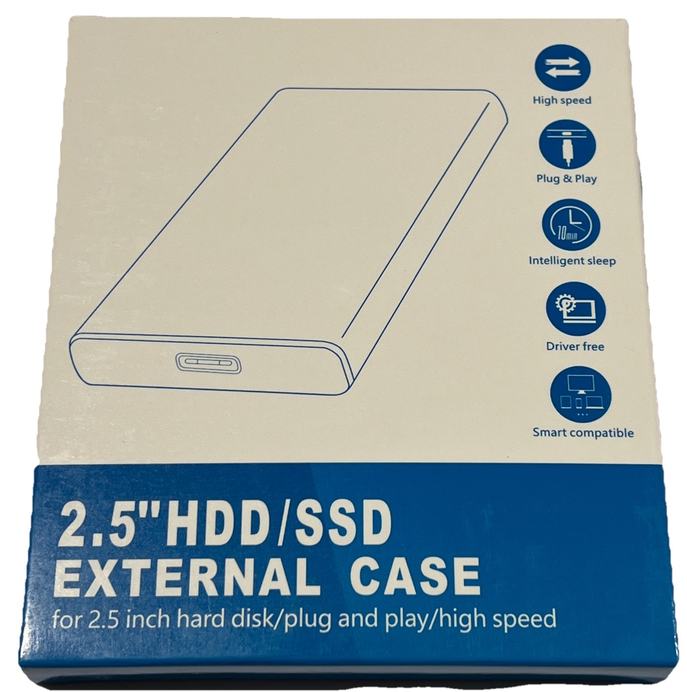 2.5″ HDD/SSD External case Plug & Play-High Speed-USB 3.0-400GB Mac Or Windows