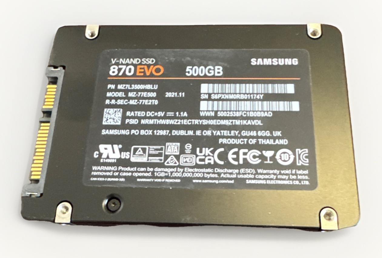 Samsung 870 EVO 500GB 2.5″ SATA III Internal SSD MZ-77E500 Solid State Drive