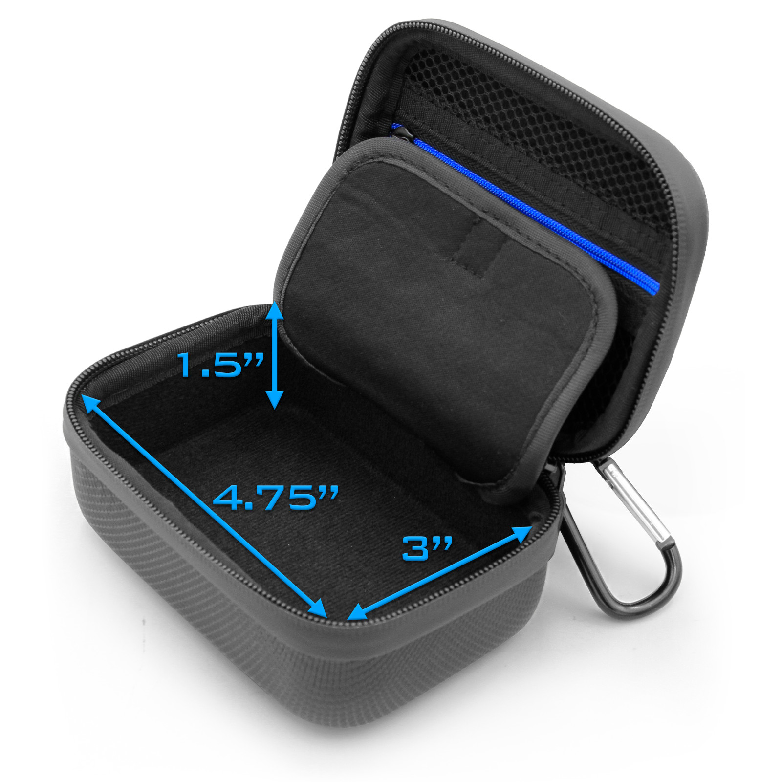 CM Hard Drive Case fits External Hard Drives SSD in Padded Foam – Case Only