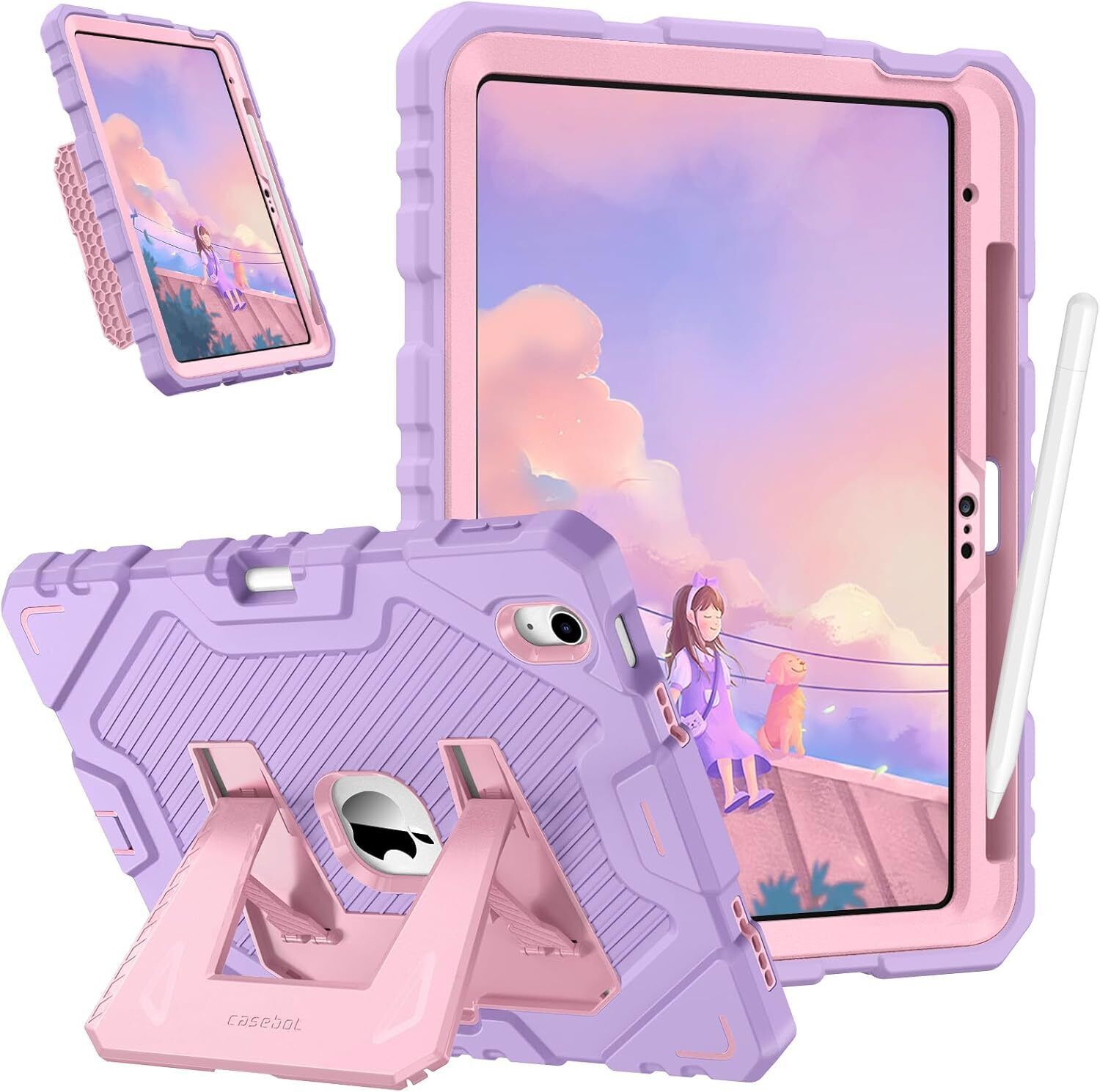 Rugged Case for iPad (A16) 11th Gen 11 Inch (2025) Heavy Duty Kickstand Cover