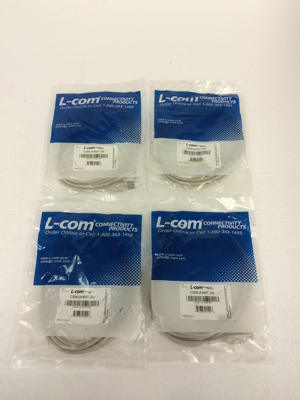Lot of 10 NEW L-COM Csmuaxmt-2m 6 Ft USB Type A Male/Female Mounting Extension