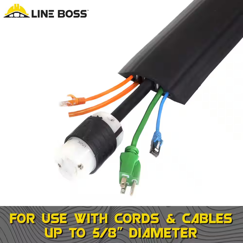 5 Ft. X 4.5 In. Industrial Grade 3-Channel Wire, Cord and Cable Protector