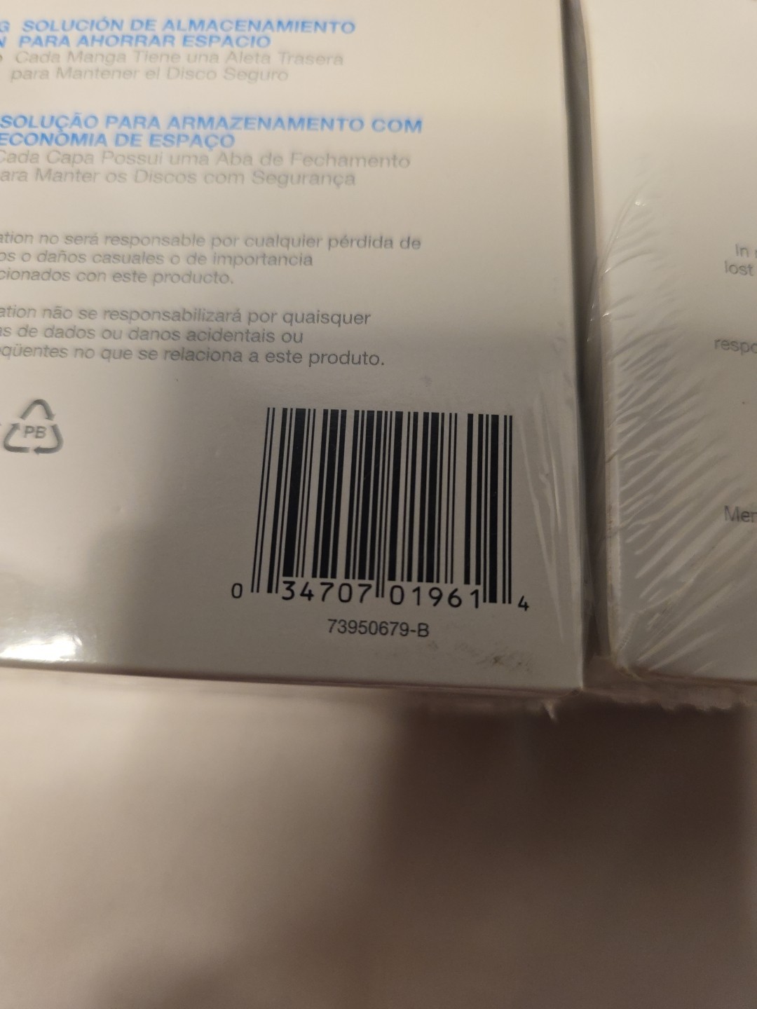 LOT (2) 100pk Memorex Brand White Color CD DVD Paper Sleeve w Window/Flap New