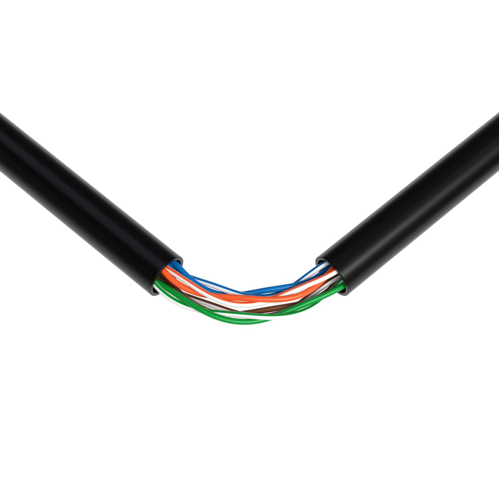 1000ft Cat5e Black Solid 24AWG Cable UTP Cat5 Bulk Network Wire (Unshielded (UTP