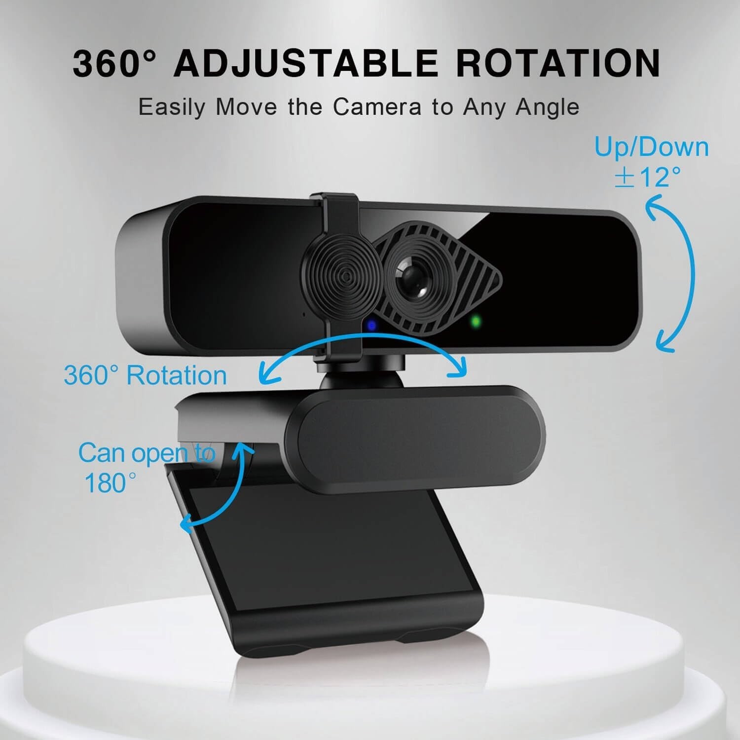 Plug-and-Play 2K Webcam, 85° View, Noise-Canceling Mic for Clear Video Calls