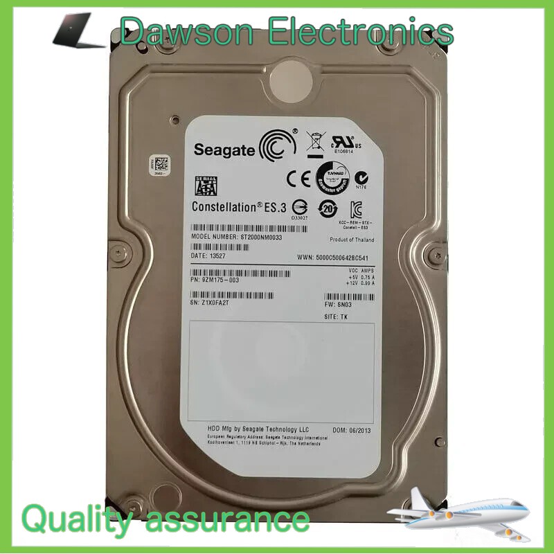 Seagate Constellation ST2000NM0033 2 TB,7200 RPM,128MB SATA 3.5 inch Hard Drive
