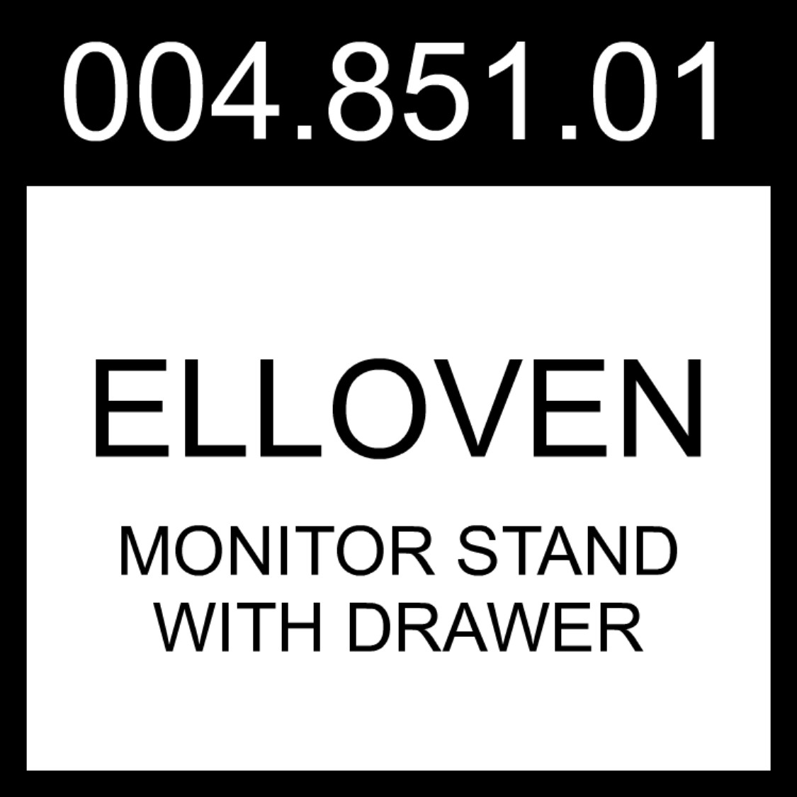 IKEA ELLOVEN Monitor Stand With Drawer Anthracite 004.851.01
