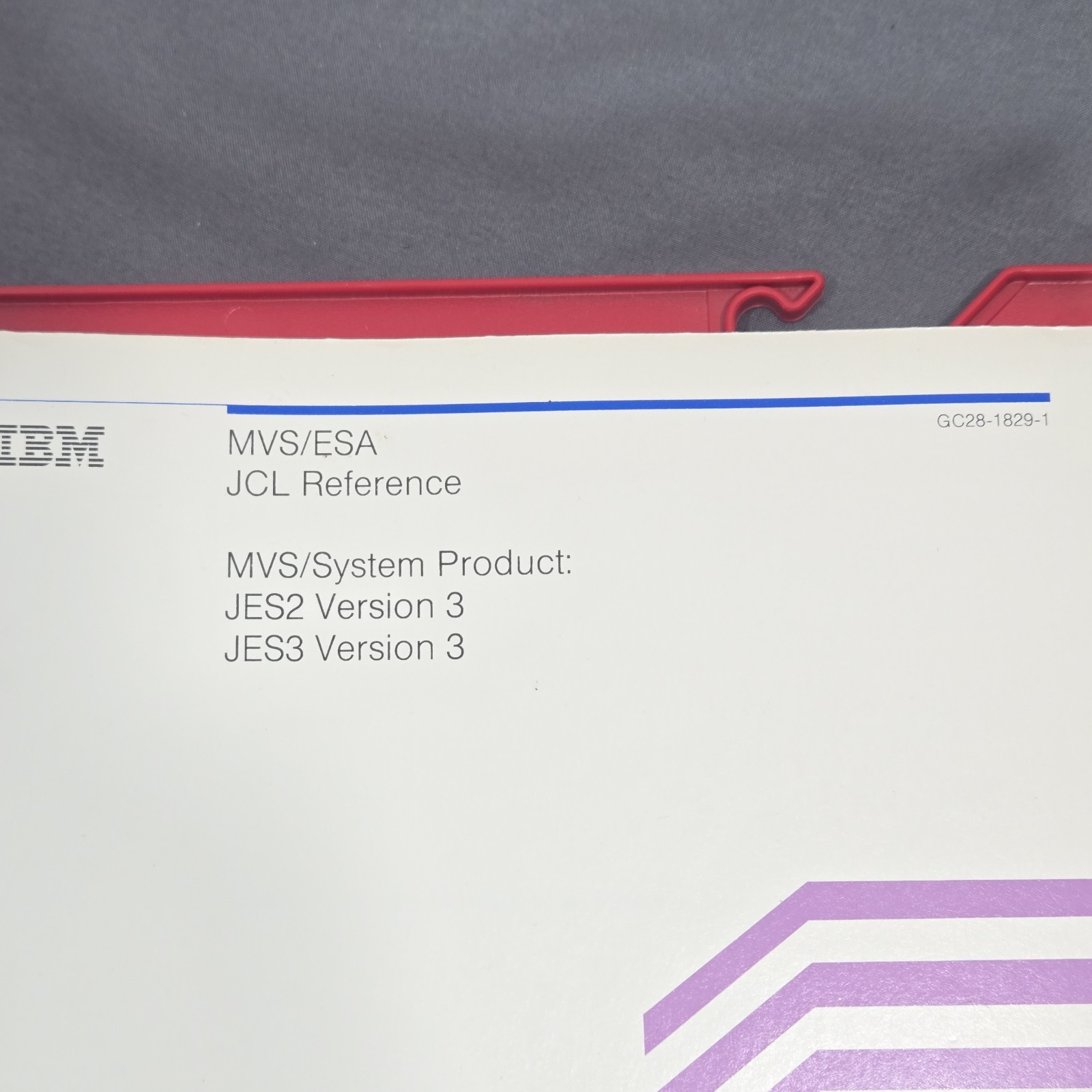 IBM MVS/ESA JCL User Guide Reference Manual Set Vintage 1989 Binder System 370