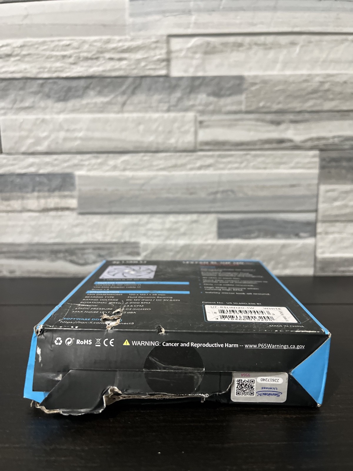 Lian Li UNI FAN SL Infinity 120 Reverse Blade White ARGB PWM PC Case Fan