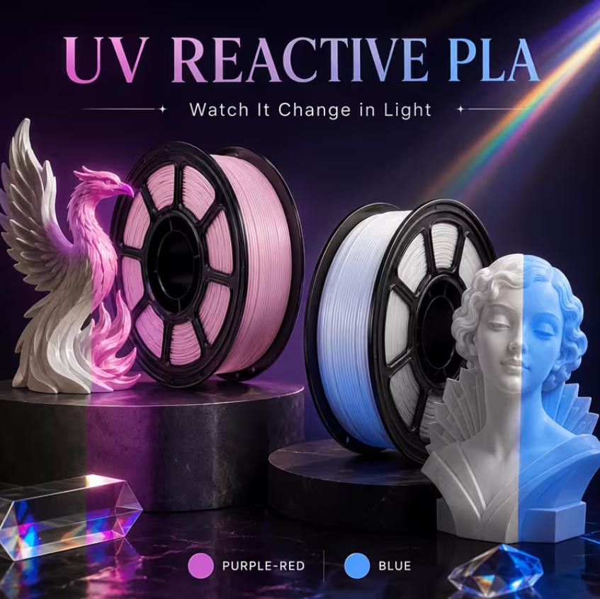 Upgraded Hyper 40-300mm/s PLA/PETG/Silk 3D Filament 1KG 1.75mm Filament LOT
