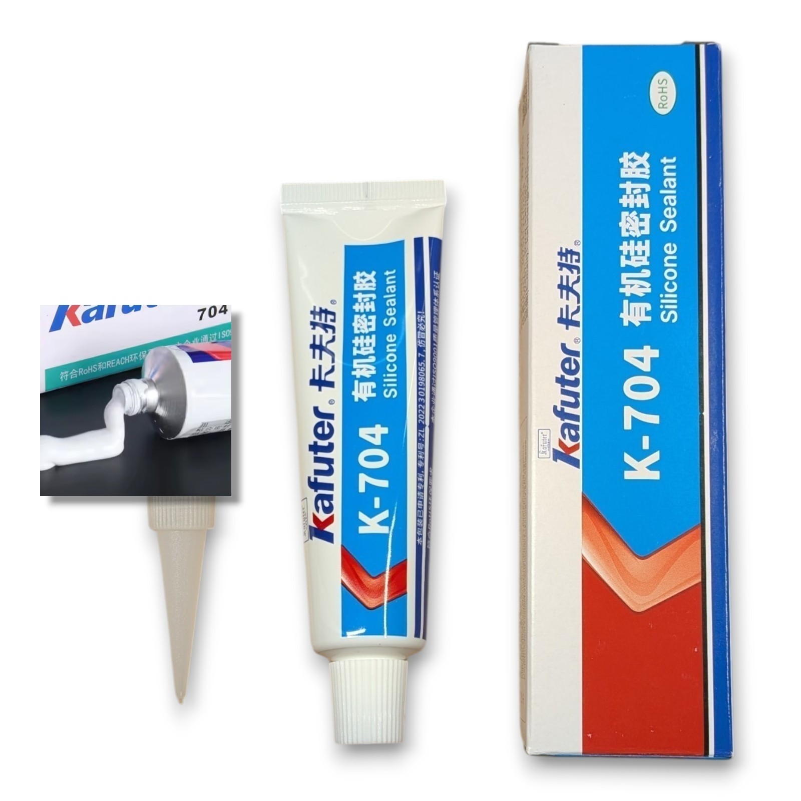 Kafuter K-704 K-704B K-705 RTV Adhesive LEDs Metal Glass Electronics Insulation