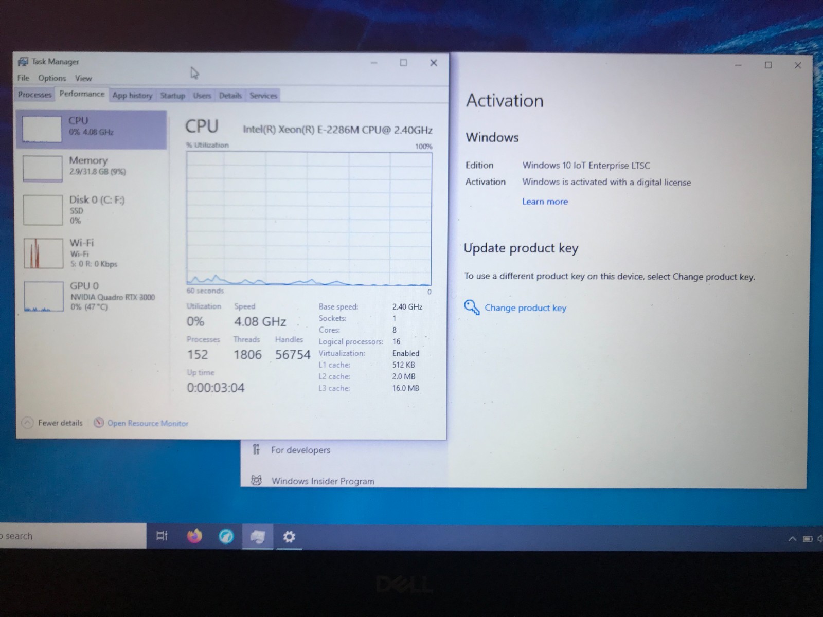 Dell Precision 7740 | XEON 2286M 8 core | 32GB | 512GB | RTX 3000 | Win 10 LTSC