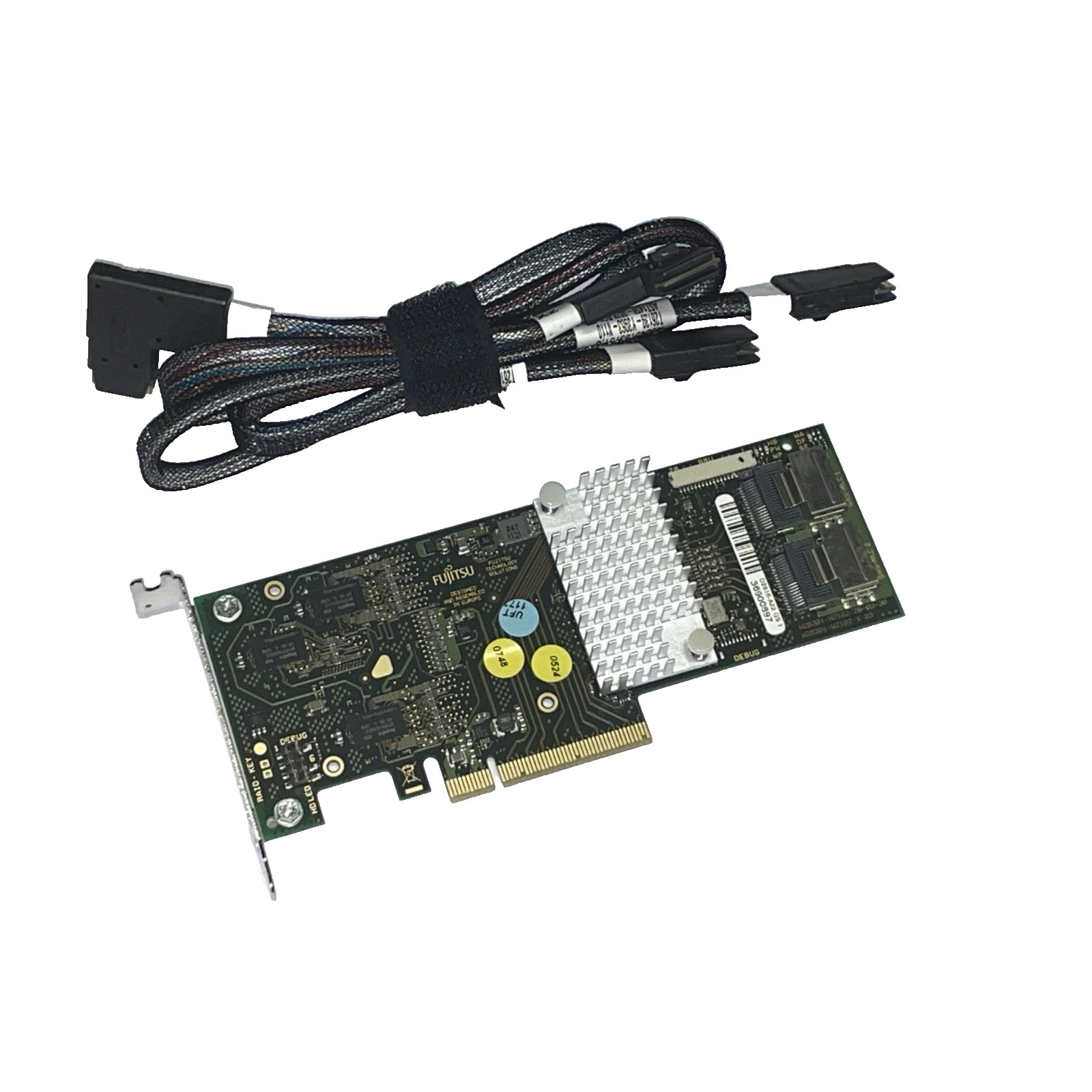 Fujitsu D2616-A22 GS1 6Gb PCIe x8 Dual Port SAS RAID Controller LP + 2xCables