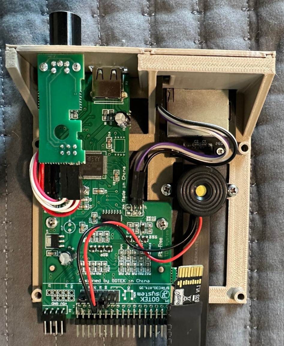 Amiga 2000 Gotek Floppy Drive .91in Display w/Rotary + SD + Speaker AT32F435