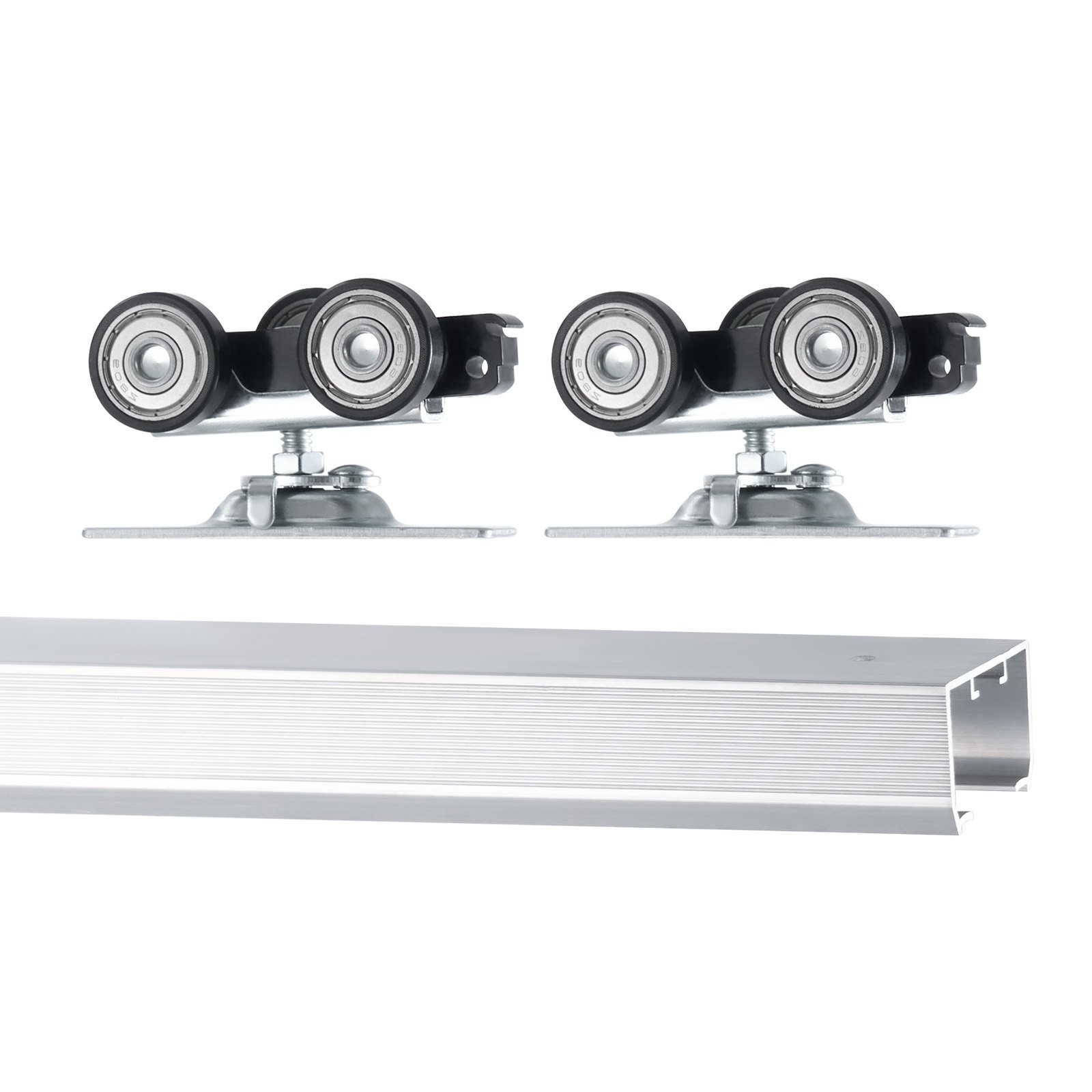 Sliding Pocket Door Hardware Track Kit, 4.73 ft Heavy Duty Pocket Door Hardware