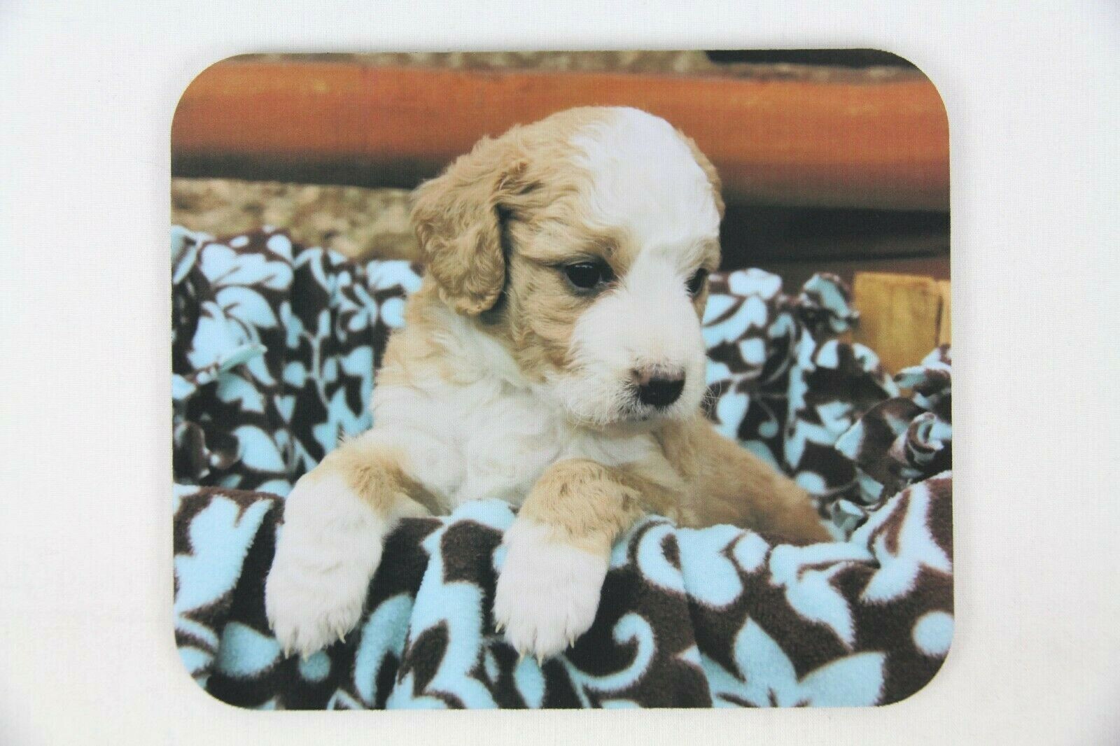 Mini Bernadoodle Puppy Computer Mouse Pad 9.25 in x 7.75 in, 5.5 mm Thick