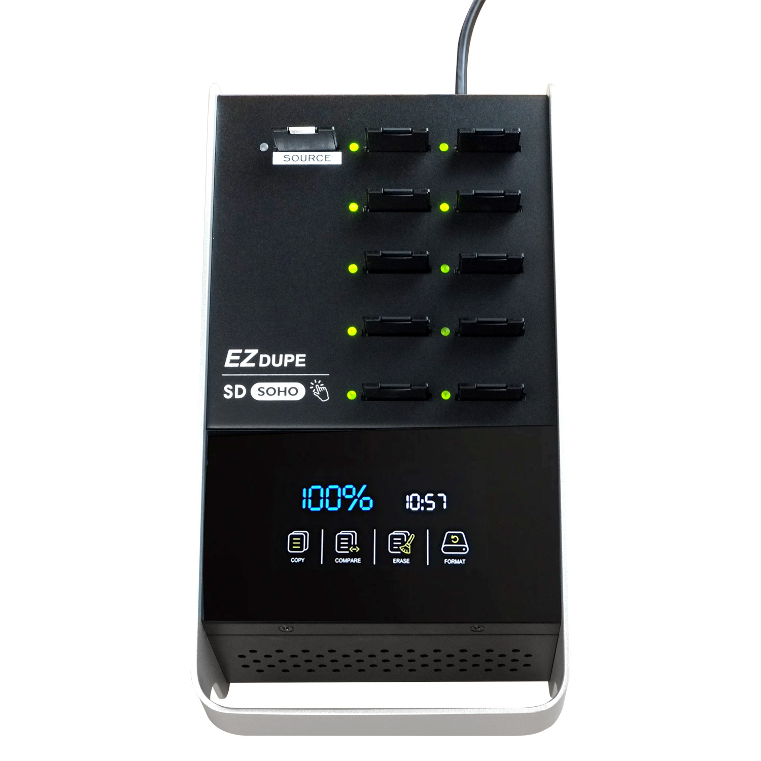 1 to 10 SD & MicroSD Duplicator with Touchscreen – Media card Copier Soho Touch