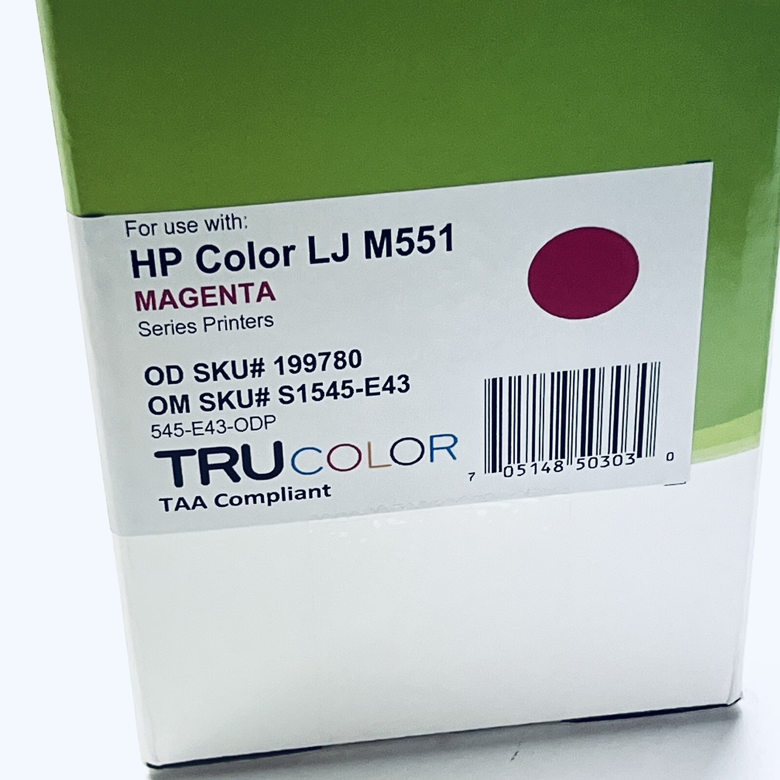 IPW Toner Cartridge 545-E43-ODP for use w/HP Color LJ M551 Magenta