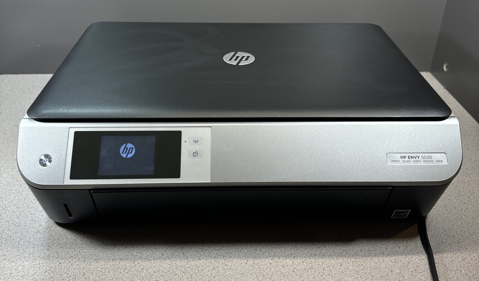 HP ENVY 5530 All-In-One Printer Series Scan Copy Silver Black Full Color Lower