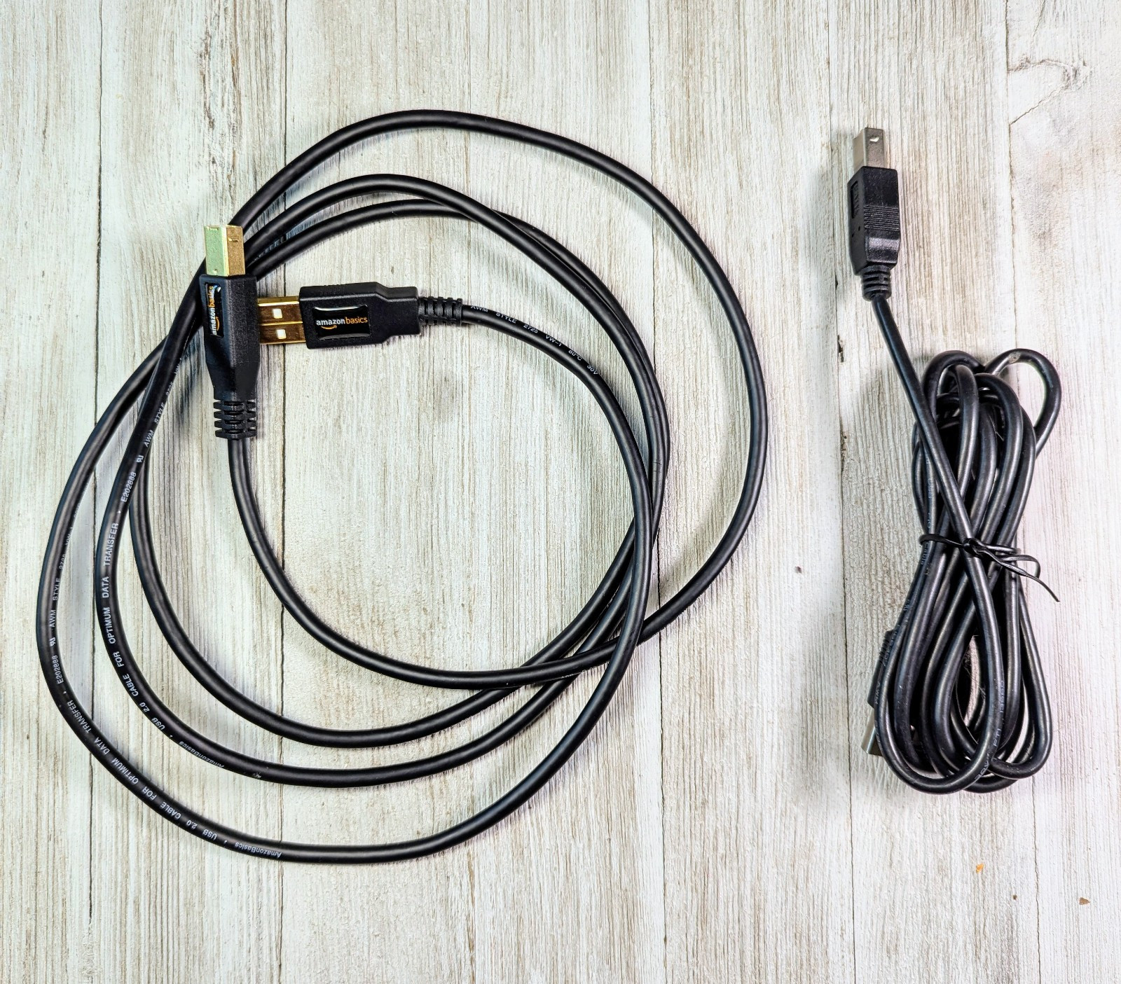 USB A to USB B Cable 2 Count