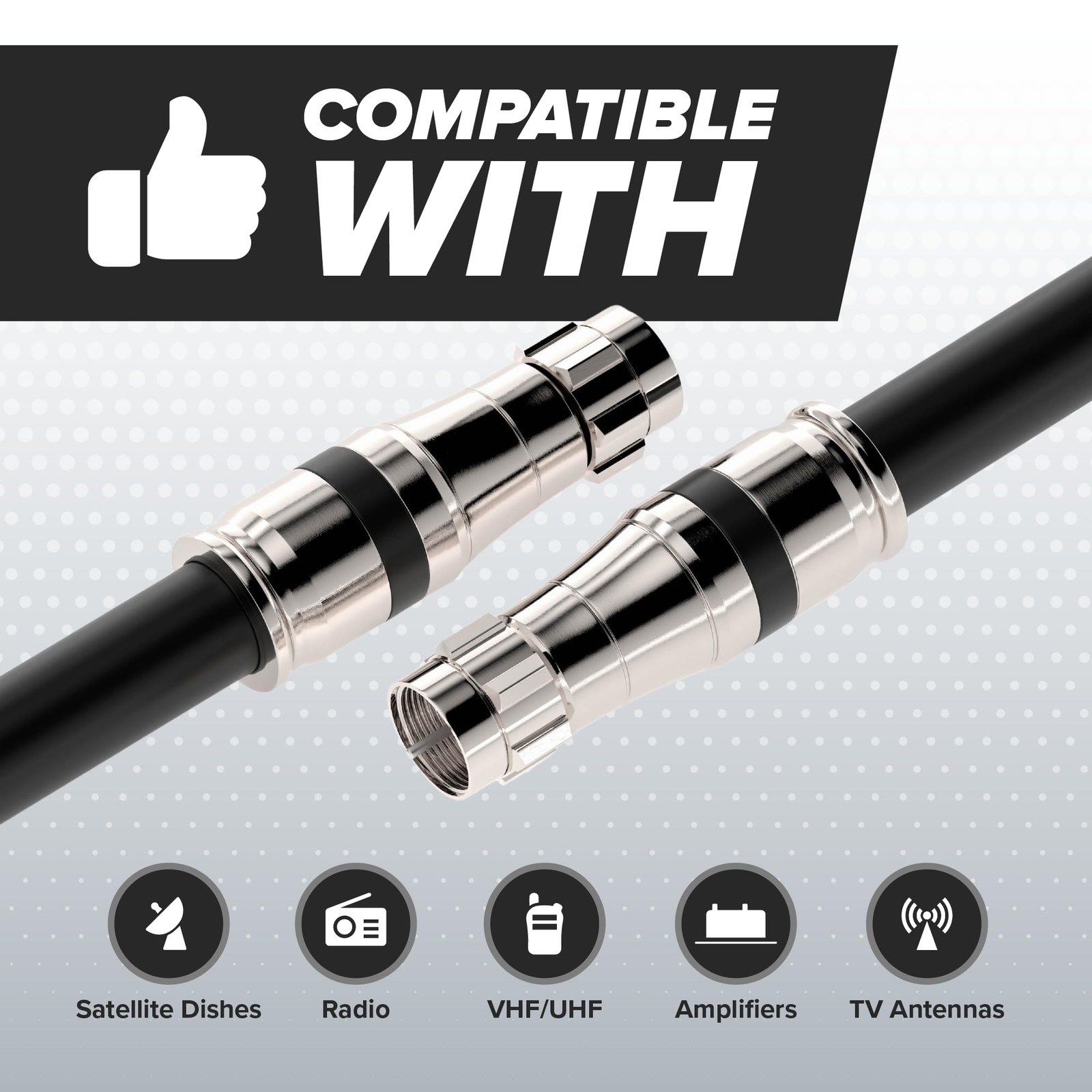THE CIMPLE CO Coaxial Cable, 40 FT, RG11, Indoor/Outdoor, Dual-Shield, High Spee