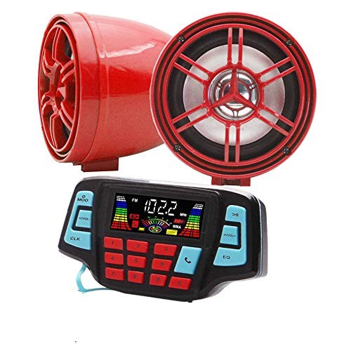 3″ Motorcycle Weatherproof Bluetooth Wireless Speaker MP3 Music Player Red