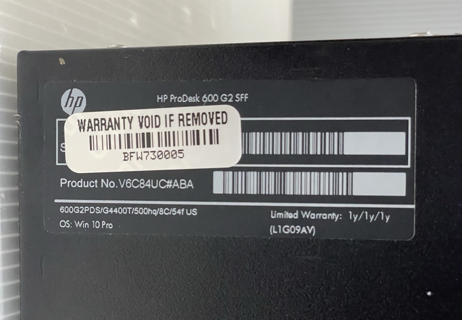 HP ProDesk 600 G2 SFF Intel Pentium G4400 500GB HDD NO RAM AS-IS READ