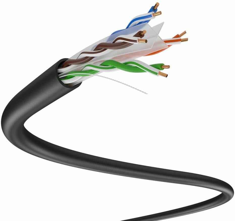 CAT6 700FT UTP CABLE SOLID 23 AWG LAN NETWORK ETHERNET BULK WIRE 550MHz BLACK