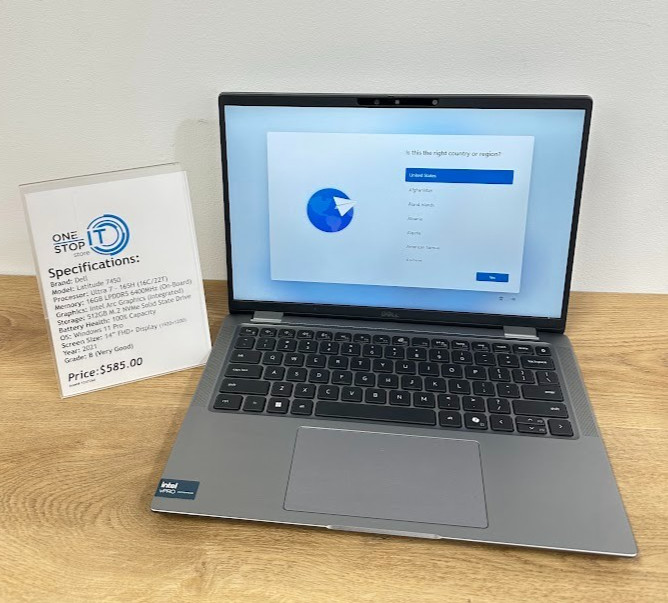 Dell Latitude 7450 Ultra 7 165H 16GB LPDDR5, Intel Arc Graphics, 512GB SSD 2021